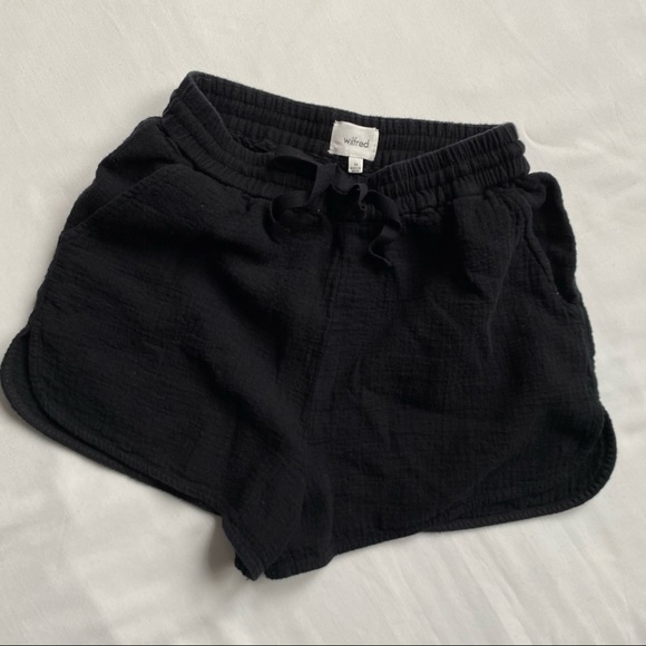 Wilfred Pants - Wilfred black drawstring shorts xs
